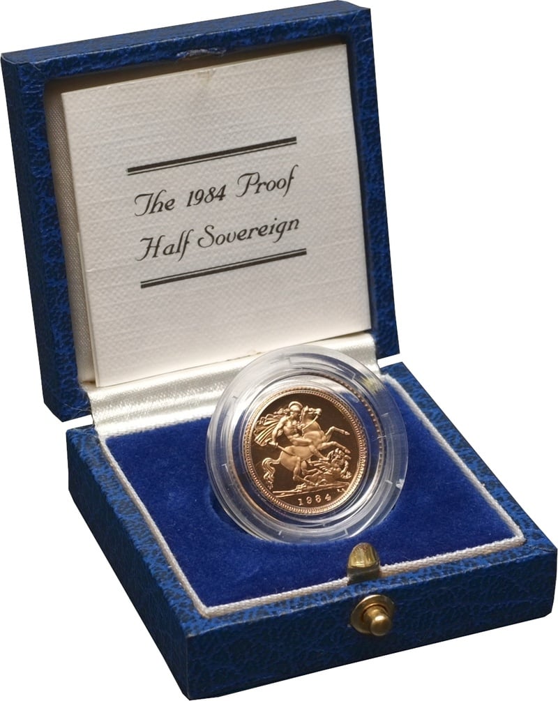 Gold Proof 1984 Half Sovereign Boxed - $531.20