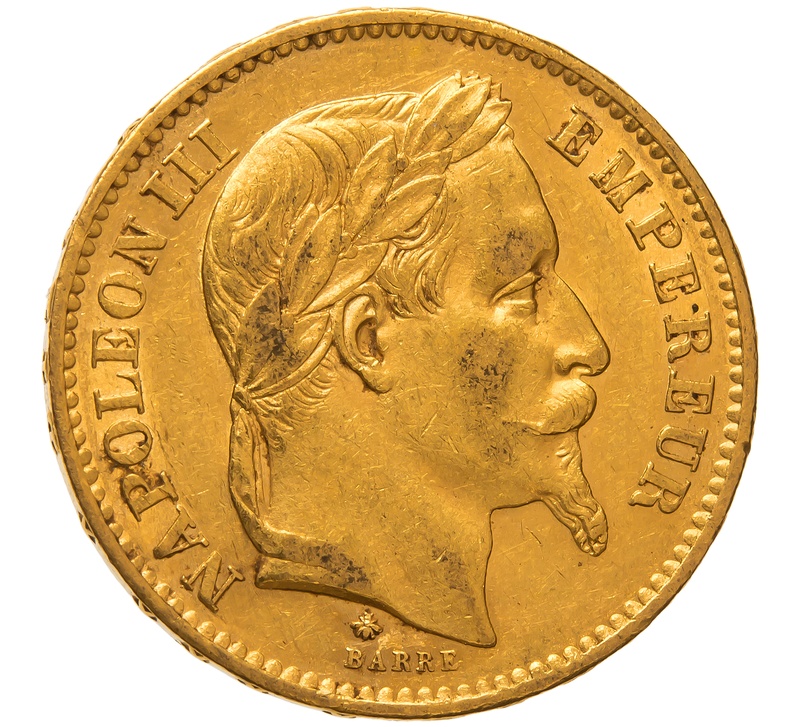 Buy 1868 Gold Twenty French Franc Coin | from BullionByPost - From