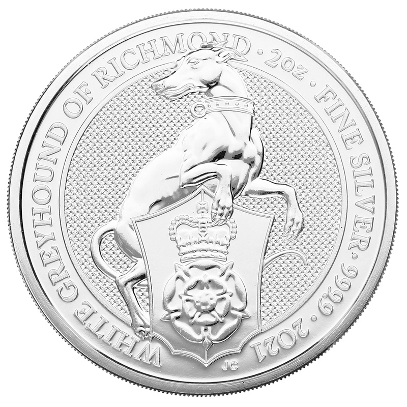 2021 White Greyhound of Richmond 2oz Silver Coin | BullionByPost