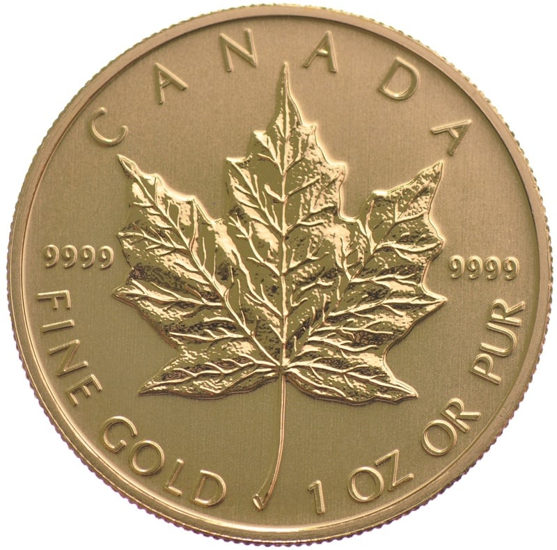 Buy 1 oz. Canadian Gold Maple Leaf, Gold Coins