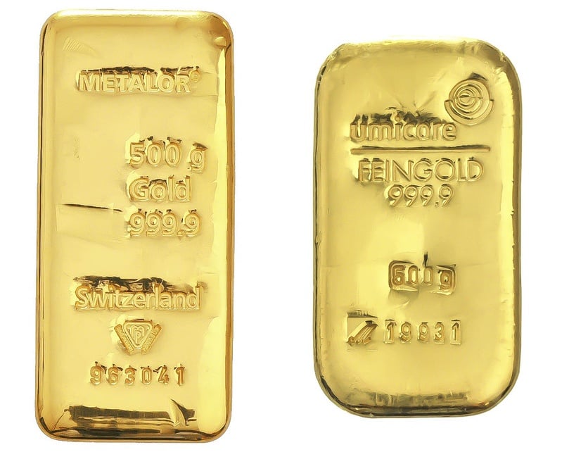 3 pcs The USD 5 100 500 United States dollars ingot 24k real gold