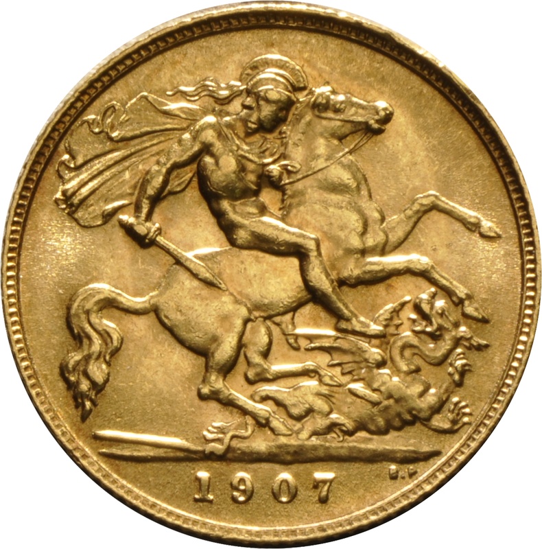 ONE PIECE in English gold sovereign Edward VII, 1907 U…