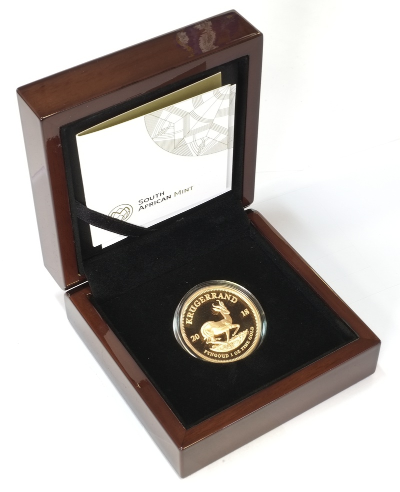 2018 1oz Gold Proof Krugerrand - Boxed with COA - $3,353