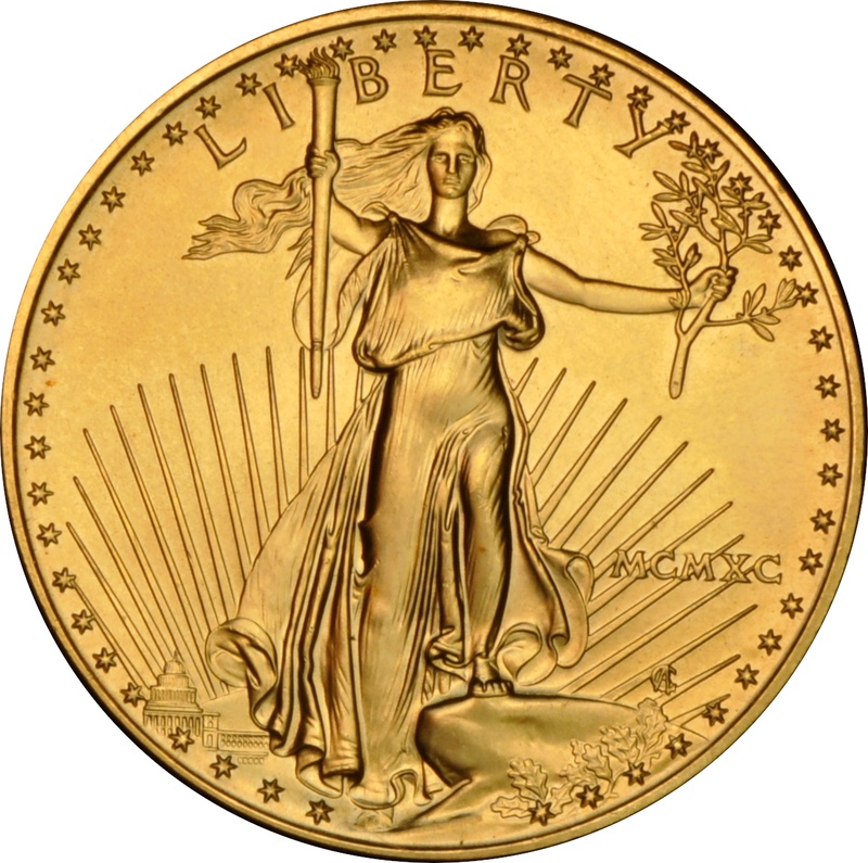 1990 1oz American Eagle Gold Coin - $3,428