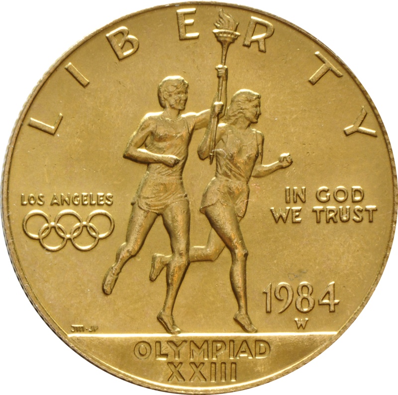 American Gold Eagle $10 1984 L.A. Olympics - $1,549